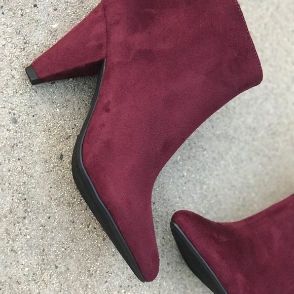 Delicious Thunder and Wine Burgundy retro Bootie - Picture 4 of 5